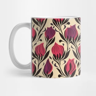 Tulips Flower Seamless Pattern V11 Mug